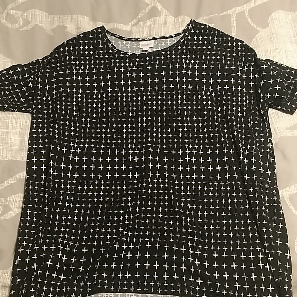Black medium Irma with white crosses